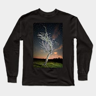 Night landscape with tree Long Sleeve T-Shirt